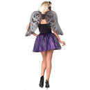 Halloween Glitter Silver Fallen Angel Wings for Adults