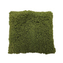 Mongolian Faux Fur Cushion 50cm - Green