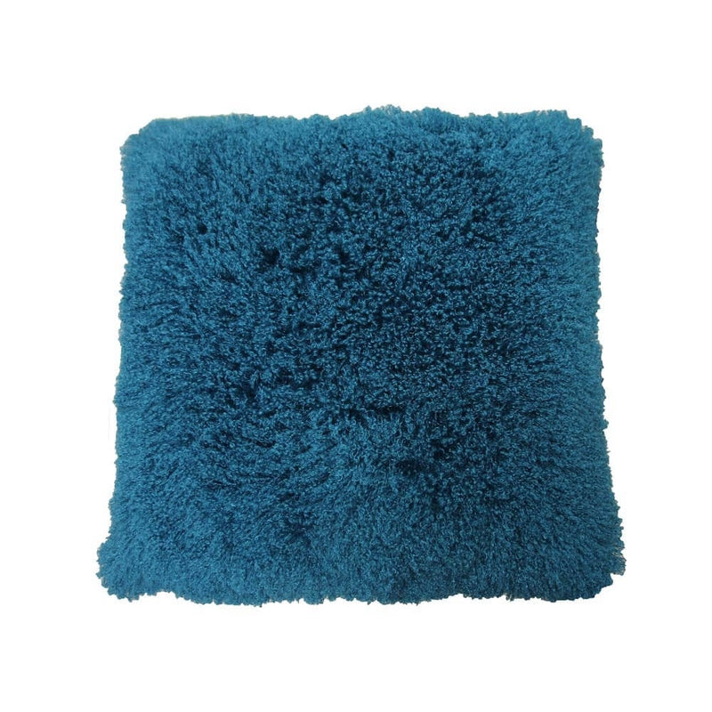 Teal mongolian fur pillow best sale