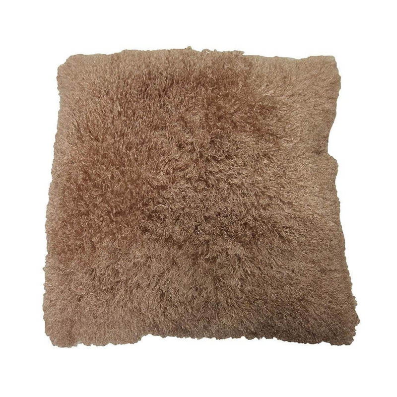 Mongolian Faux Fur Cushion 50cm - Mink