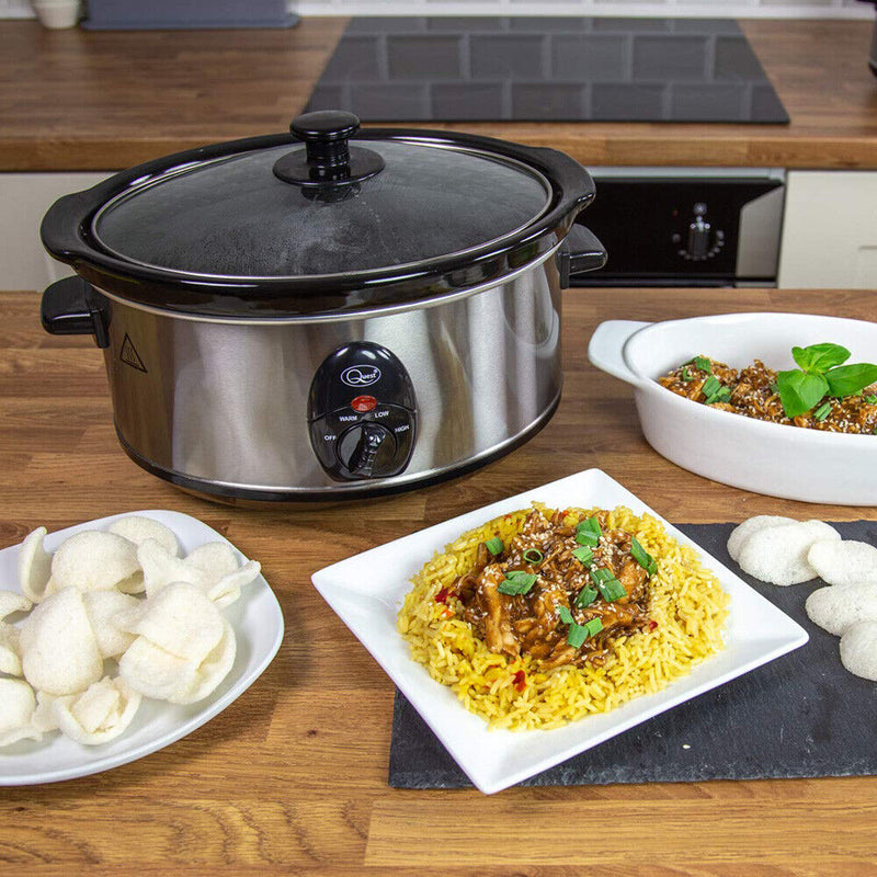 Quest Slow Cooker 3.5L - Stainless Steel