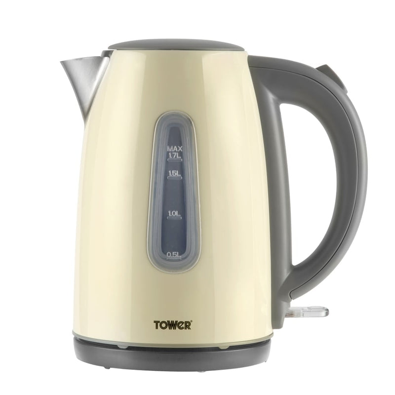 Tower 1.7L 3KW Stainless Steel Jug Kettle - Cream