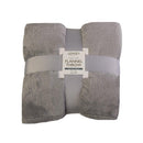 Lewis's Plain Super Soft Flannel Throw - Charcoal