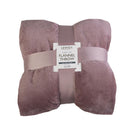 Lewis's Plain Super Soft Flannel Throw - Pink