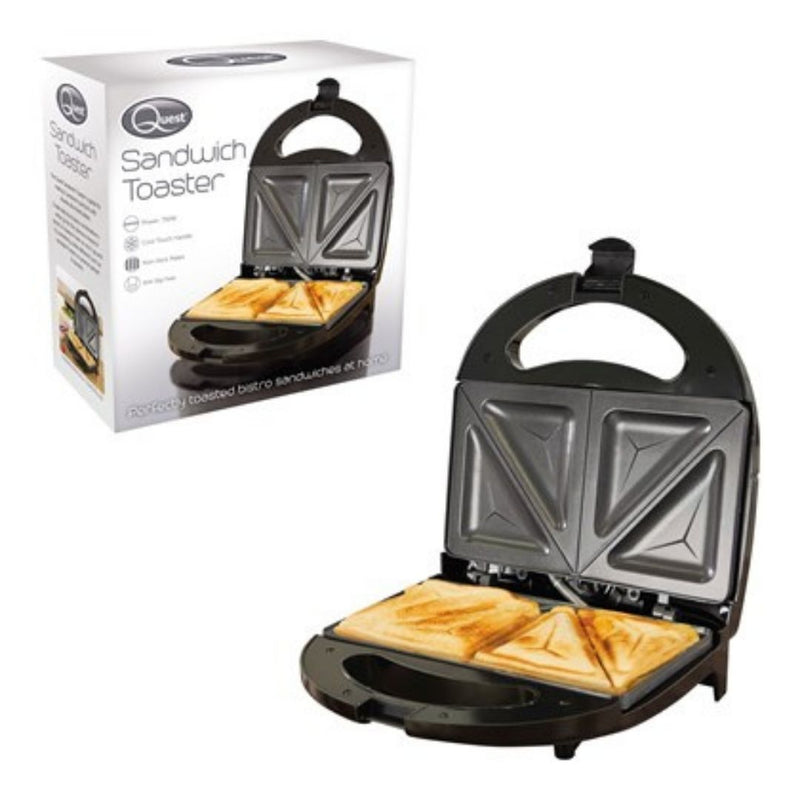 Quest 800W 2 Slice Sandwich Maker - Black