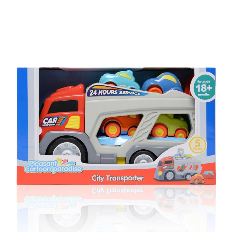 Kids Freewheel Construction City Car Transporter Vehicle Toy Gift 18 Months+