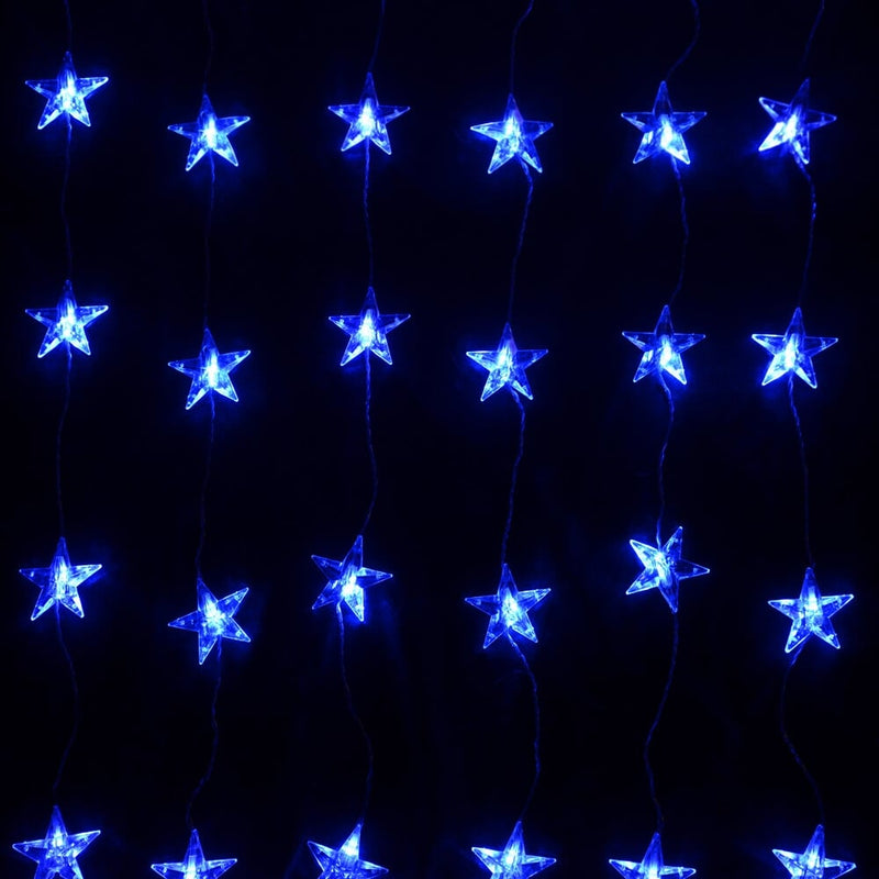 Christmas Sparkle Curtain Lights x 24 Blue LEDs - Mains Operated