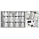 8 Premium Crackers Silver Snowflake