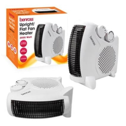 Benross Horizontal / Upright Fan Heater - White 2000W