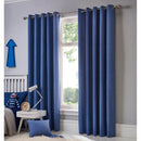 Sorbonne Lined Eyelet Curtains - Denim
