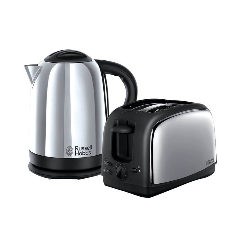 Russell Hobbs Lincoln Polished Stainless Steel Kettle And Toaster Pack