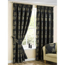 Daintree Tape Top Pencil Pleat Curtains - Black