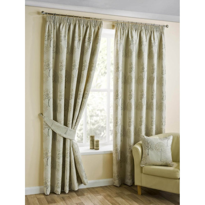 Daintree Tape Top Pencil Pleat Curtains - Natural