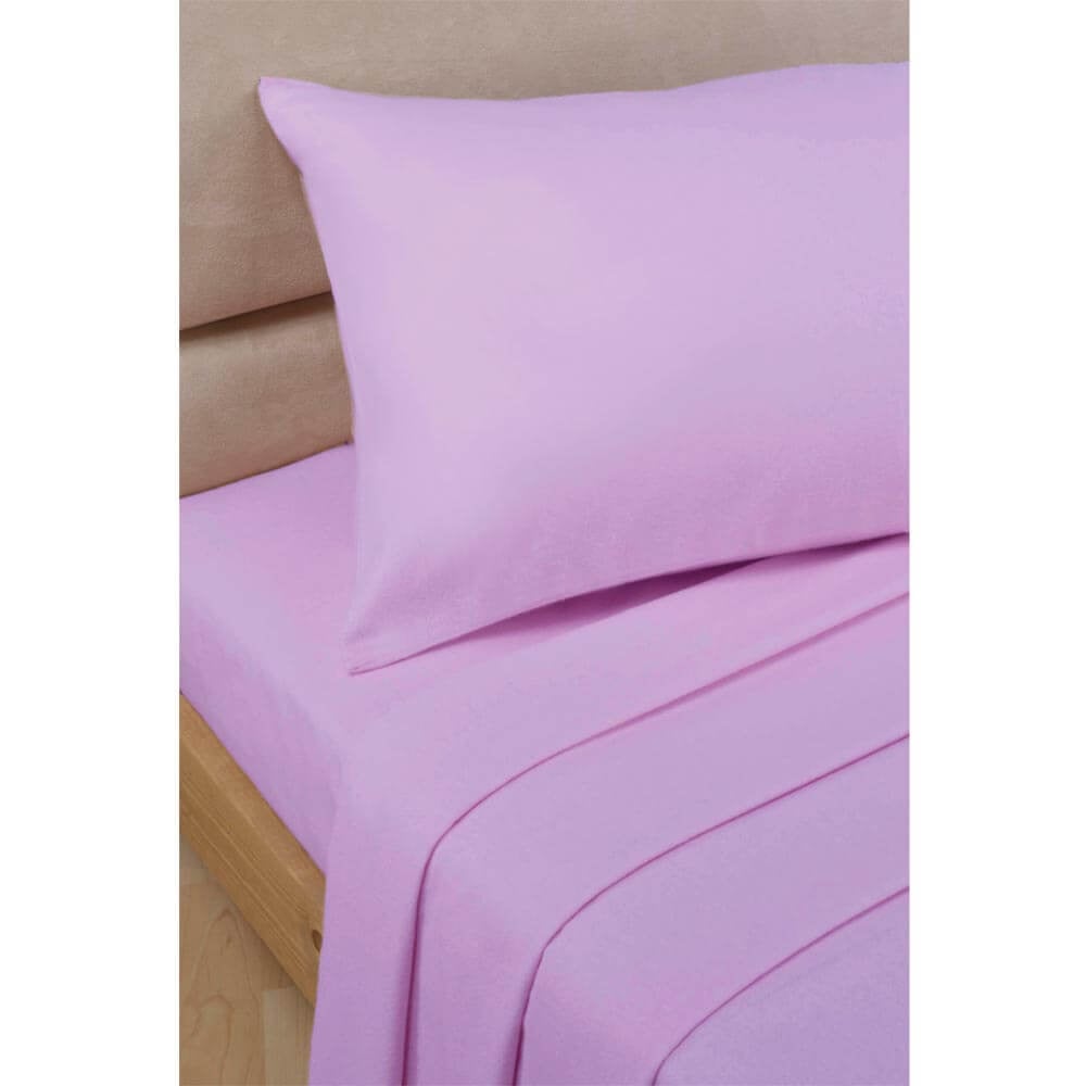 Lewis's Easy Care Plain Dyed Bedding Sheet Range Mauve