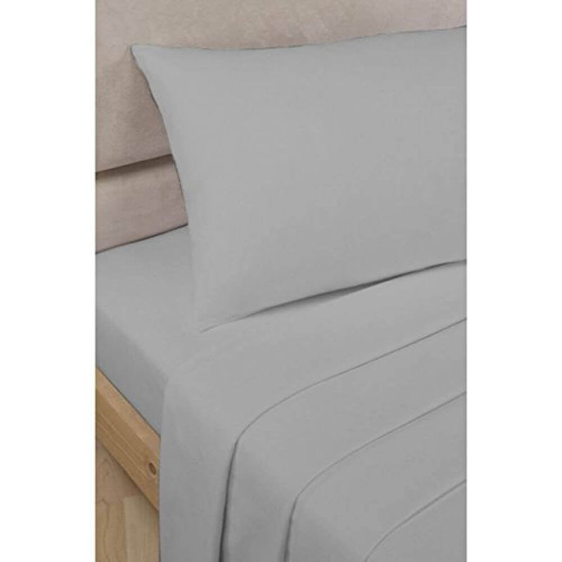 Lewis's Easy Care Plain Dyed Bedding Sheet Range - Silver
