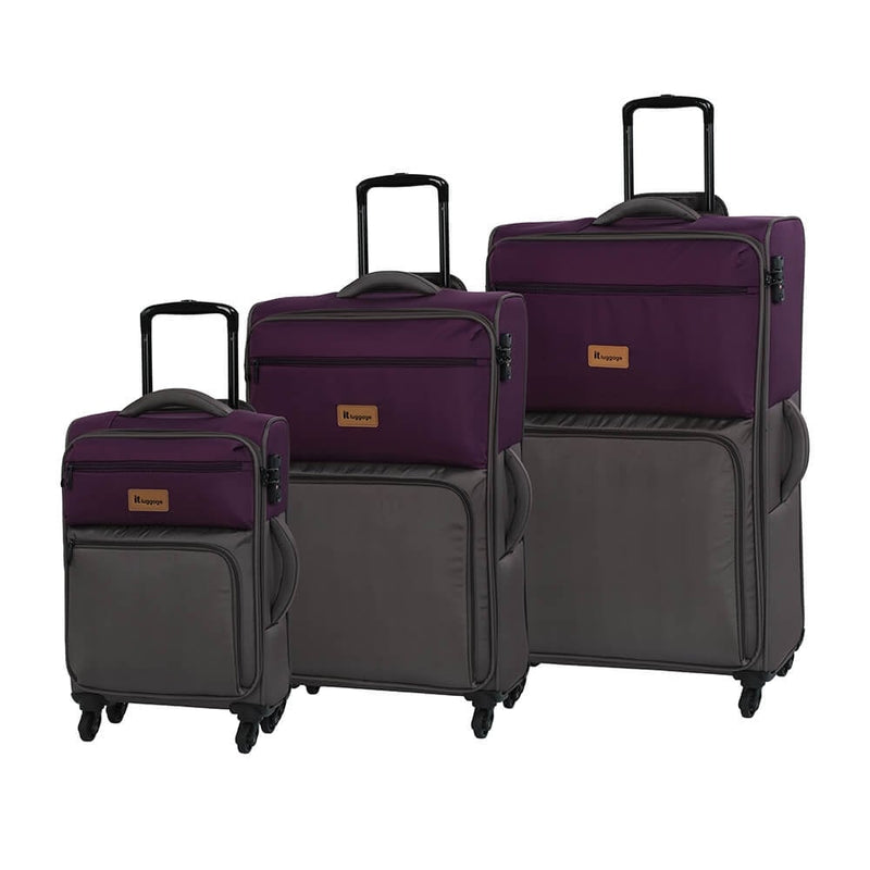 It Luggage Suitcase MegaLite 4 Wheel EVA Luggage - Purple & Grey