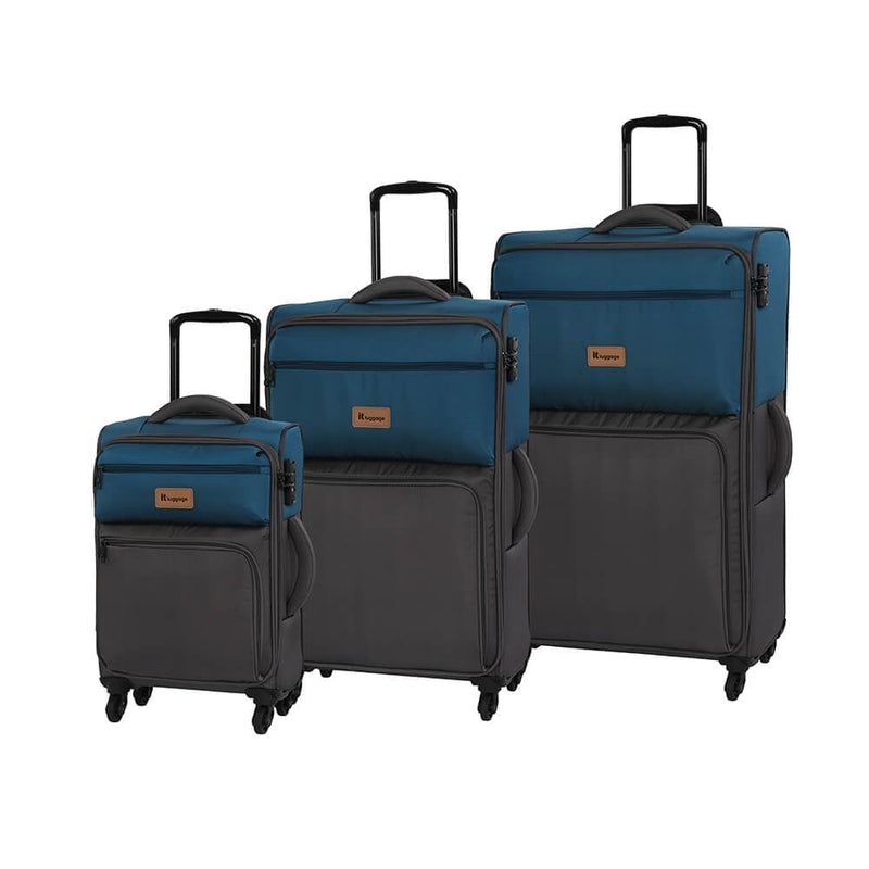IT MegaLite 4 Wheel Moroccan Blue & Magnet EVA Suitcase