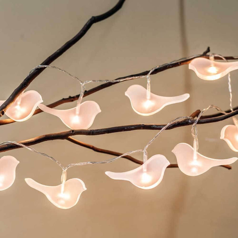 10 Acrylic Bird Warm White Fairy Lights
