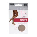 3 Pack 15 Denier Tights - Natural Tan