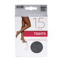 3 Pack 15 Denier Tights - Barely Black