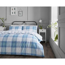Elgin Reversible Design Check Duvet Set - Duck Egg