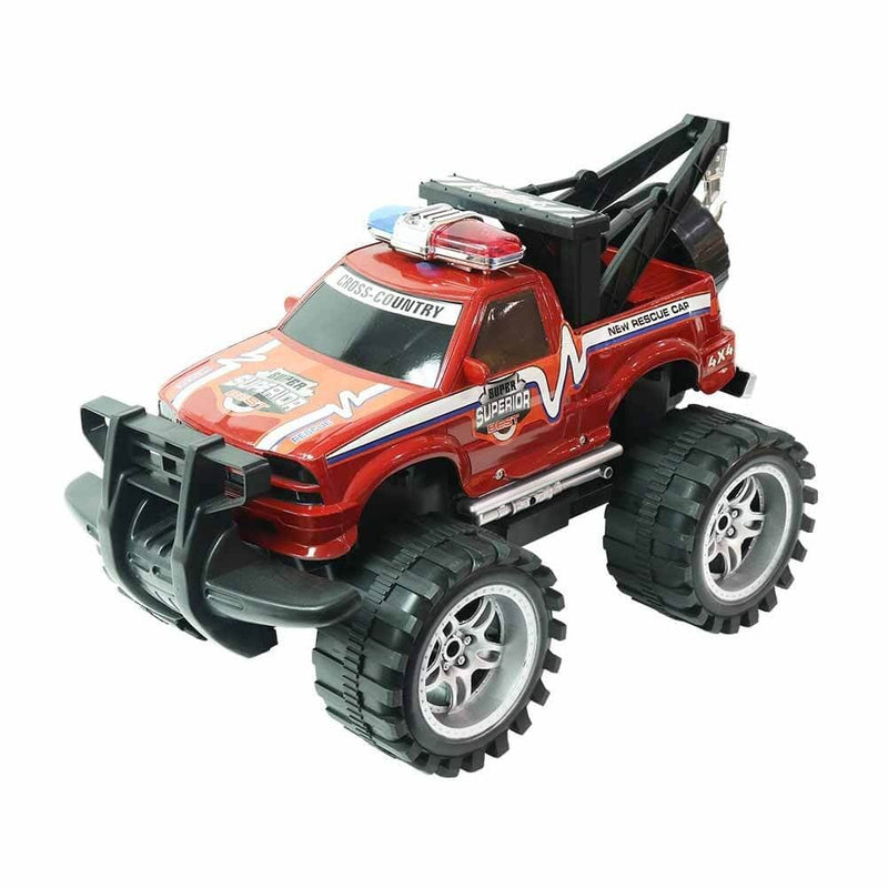 Kids Friction Cross Country Resuce Truck Car 4 x 4 Vehicle Toy Boys Gift
