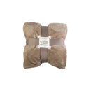 Lewis's Plain Super Soft Flannel Throw - Mink