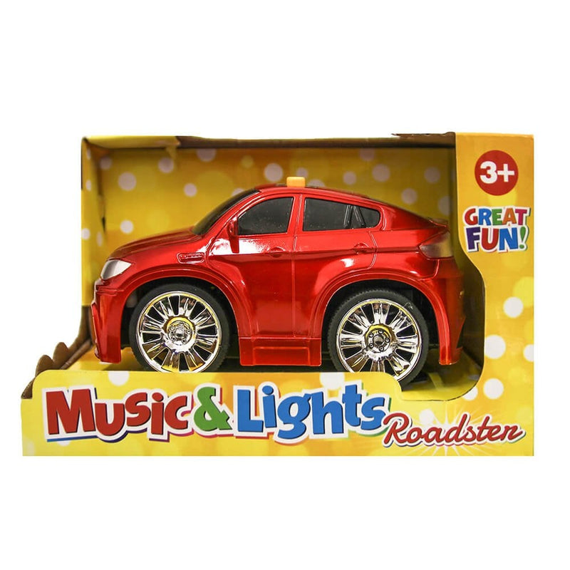 Kids Music & Lights Roadster Programming Red Car Vehicle Toy Gift 3 Years+