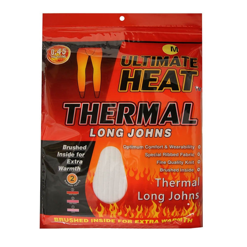 Ultimate Heat Thermal Long Johns - White