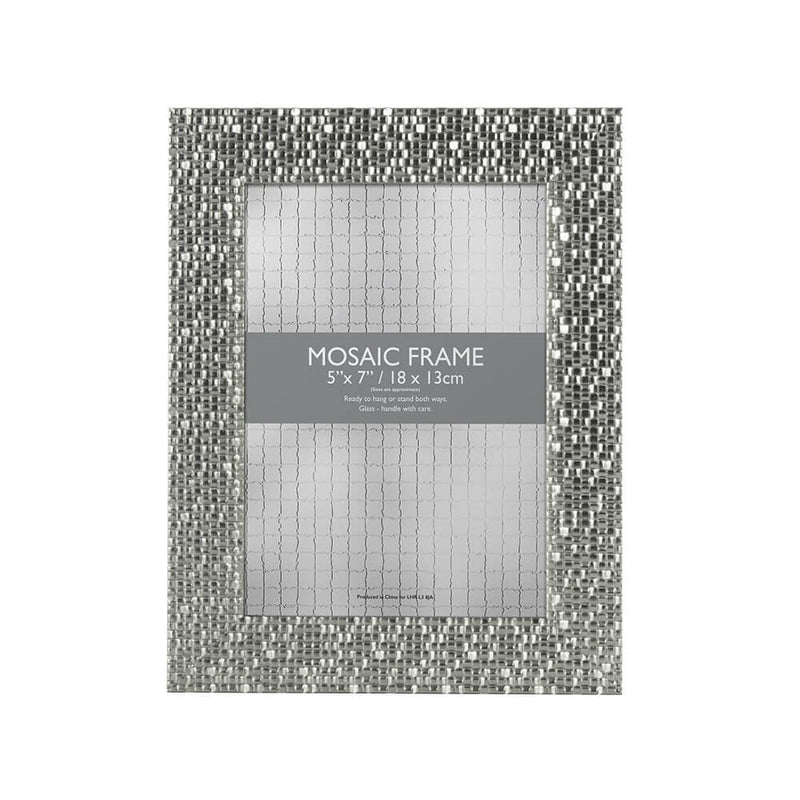 Lewis's Mosaic Picture Photo Frame 5 x 7" Silver