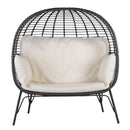 Rattan Floor Standing Double Seater Egg Chair