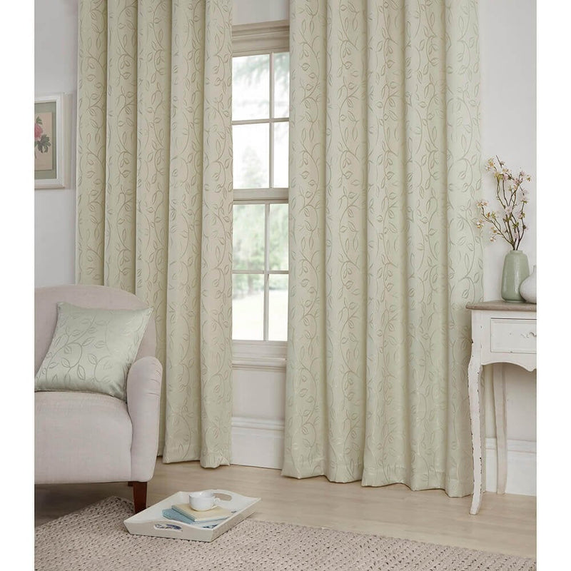 Madrid Lined Pencil Pleat Curtains - Green