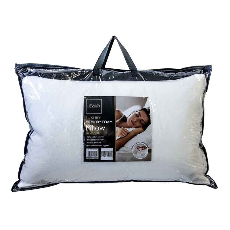 Lewis's Luxury Super Soft Memory Foam Pillow