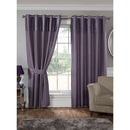 Lewis's Geneva Faux Silk Eyelet Curtains - Mauve