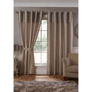 Lewis's Geneva Faux Silk Eyelet Curtains - Mink