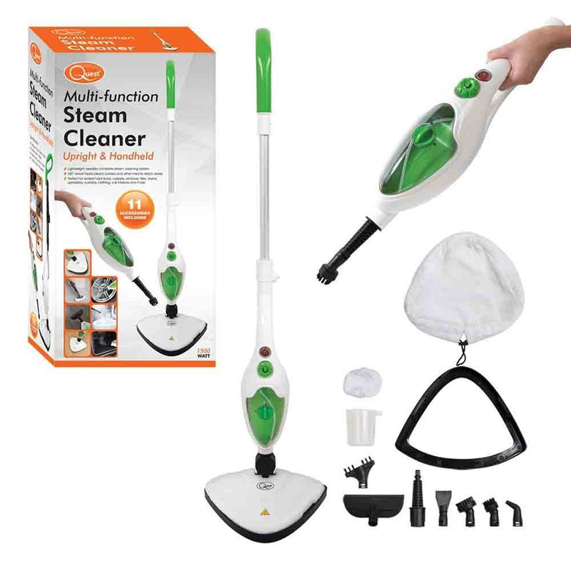 Quest 1500W Multi Function Steam Mop - White