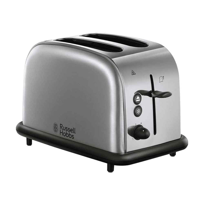 Russell Hobbs Futura 2 Slice Stainless Steel Metal Toaster - Silver