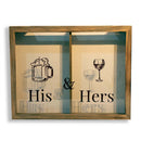 His & Hers Wooden Cork Collector