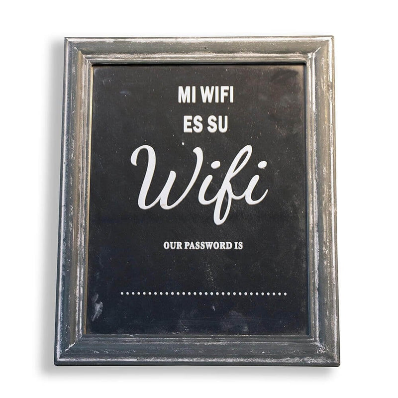 Wifi Mirror Sign 24x29cm