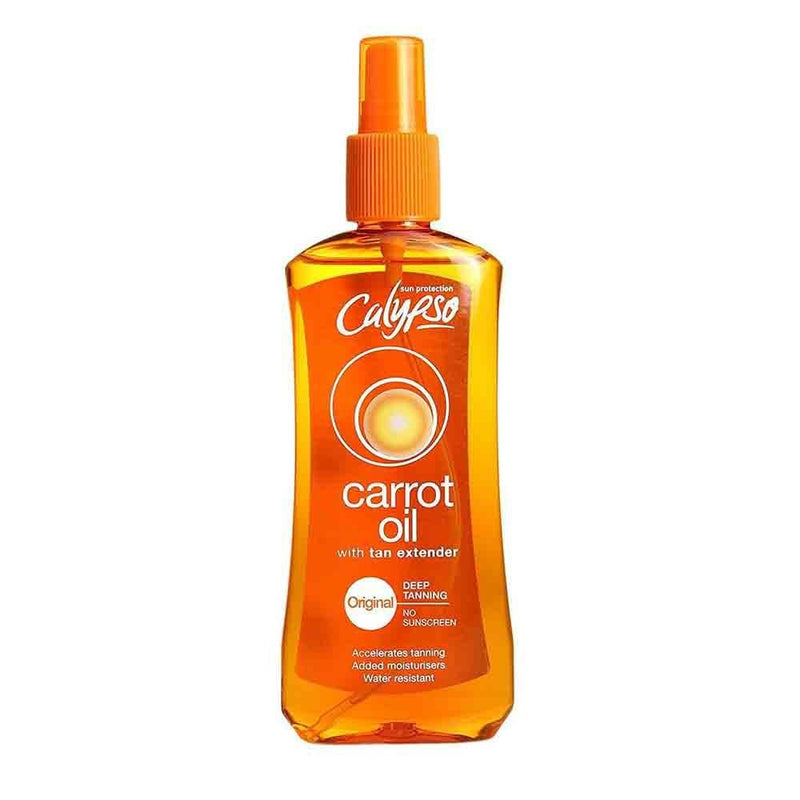 Calypso Original Carrot Oil With Tan Extender 200ml SPF0 Water Resistant Spray