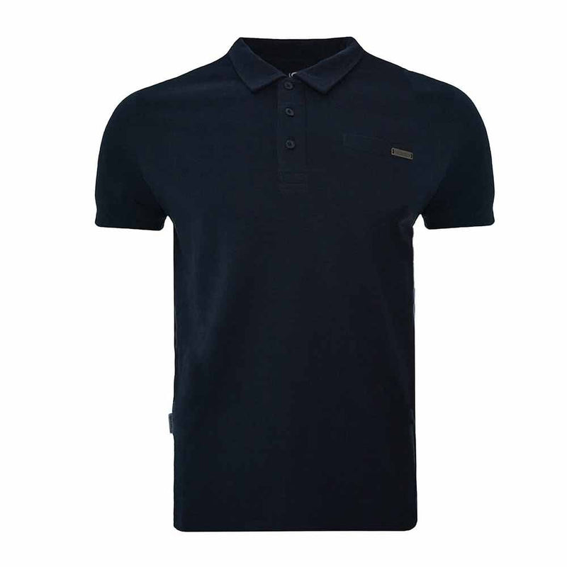 Metal Badge Polo - Navy