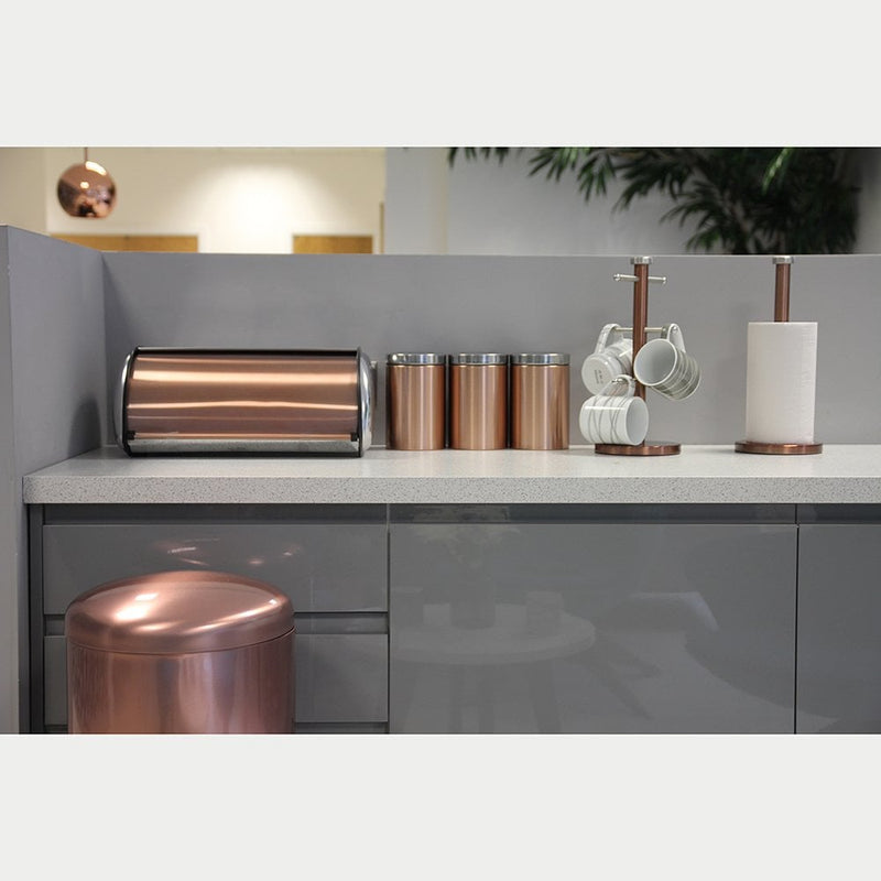 Lewis's Set of 3 Copper Finish Canisters