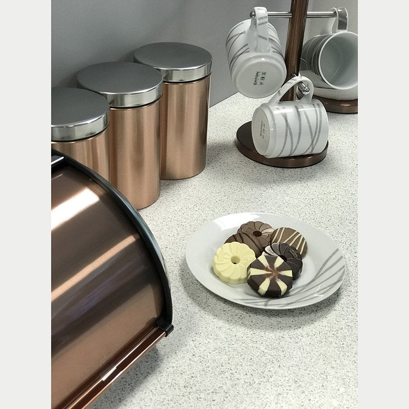 Lewis's Set of 3 Copper Finish Canisters