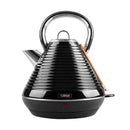 Tower Linear Rose 1.8L 3KW Black Trad Kettle - Black/Rose Gold