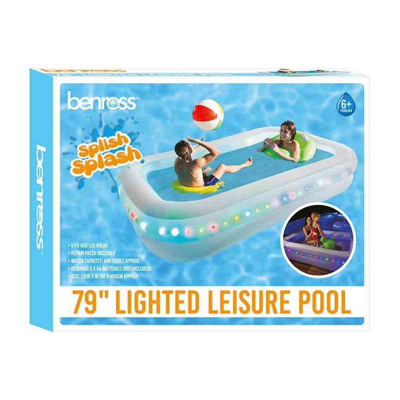 Light up LED Leisure Pool 200x150x50cm