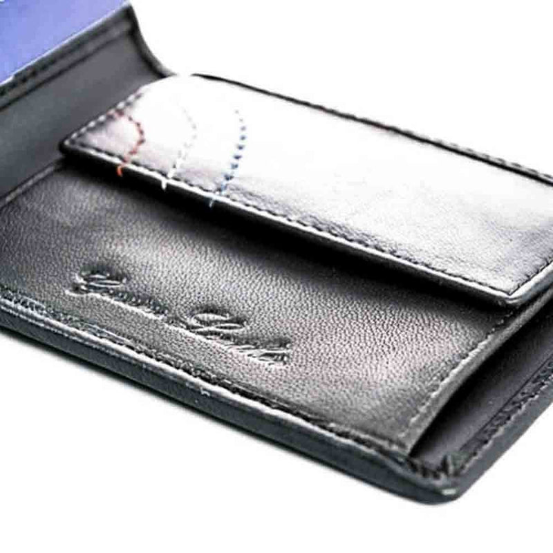 Black Fold Over Leather Wallet