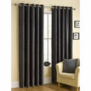 Lewis's Buckingham Chenille Eyelet Curtains - Pewter Grey
