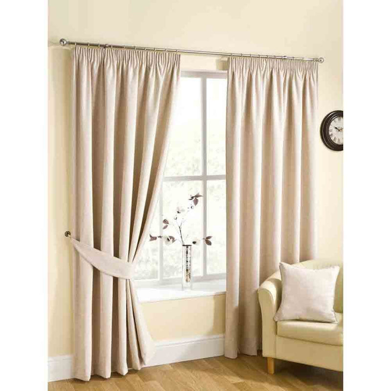 Lewis's Buckingham Chenille Tape Curtains - Ivory