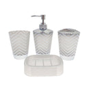 4 Piece Chevron Stripe Bathroom Set