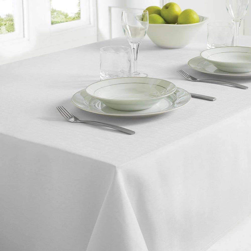 Country Club Grey Linen Tablecloth